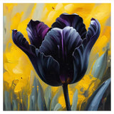 hill froeistung Flower Diamond Art Kits for Adults,Black Tulip 5D Diamond Art Painting Kits for Beginners,DIY Paint with Round F