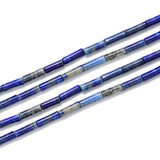 Adabele 52pcs Natural Blue Lapis Lazuli Healing Gemstone 13mm x 4mm Cylinder Tube Beads Gem Stone Spacer for Jewelry Making GH-H