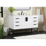 Elegant Decor Indoor Modern Under Sink Bathroom Fixtures Storage Organizer Cabinet 30 Inch Single Bathroom Vanity - Green With B