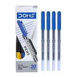 Doms Df 0.6 Gl Ball Point Pens Box Pack | Lightweight & Sleek Body | Created For Smooth, Dark & Uninterrupted Writing | Use & Th