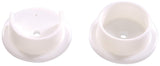 Hardware Essentials 851541 White Plastic Pole Socket Set13/8