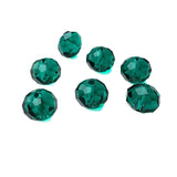 Chengmu 8mm Rondelle Emerald Green Glass Beads for Jewelry Making, 300pcs Faceted Briolette Crytal Spacer Beads for Bracelet Nec