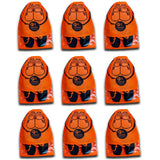 Kanushi Industries Transparent Shoe Pouch/Cover/Bag/Organizer, Set Of 9 (Orange Color)(CopyScWdOrg9Pc)