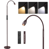 Reading Floor Lamp, 72 Tall LED Lamp with Flexible Gooseneck, Dimmable Zoomable Spotlight, Adjustable Color Beam Standing Lamp, 