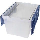 AkroMils 12 Gallon KeepBox File Box Plastic Stackable Storage Container with Hinged Attached Lid and Rails for Hanging File Fol