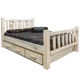 Montana Log Collection Wood Homestead Full Storage Bed Mwhcsbfvlzwolf