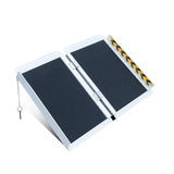 DumetEisen Portable Wheelchair ramp 2FT,No-Slip Aluminum Folding Handicap Ramp 800lbs Weight capacaity,Wheel Chair ramp for Home
