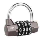 NBYT Letter Combination Padlock, Short Word or Acronym Lock, Gym Changing Cabinet, School Wardrobe, Storage Cabinet, Toolbox, Wo