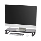 IRIS USA 1-Tier Multi-Purpose Modern PC Monitor Organizer Stand with Metal Legs, Ergonomic Desktop and Countertop Riser for Comp