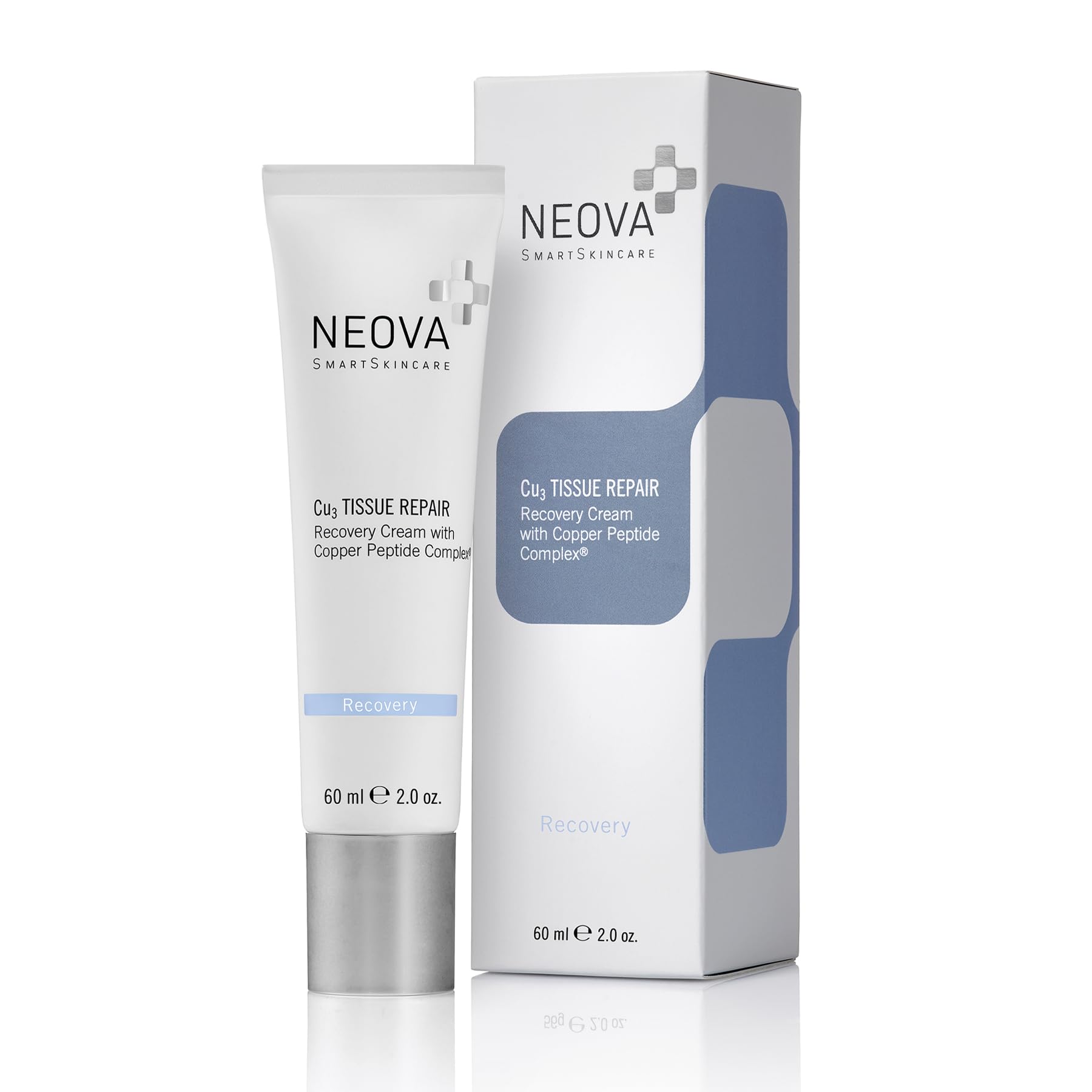 NEOVA SmartSkincare Cu3 Tissue Repair & Post Laser Cream 56g, 2 Oz. | Clinical Repair Copper Peptide Cream | Improves & Accelera