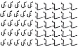 JSP Manufacturing Plastic Locking J Hook & L Hook Pegboard Kit | Garage Tool Craft Jewelry Storage Pegboard Organizer (50, Black