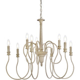 Living District Flynx 9-Light Mid-Century Metal Pendant In Weathered Dove