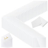 Outus 200 Pieces Self Adhesive Index Card Pockets with Blank Cards 4 x 2.5'' Clear Index Card Holder with Top Open, Labels Holde