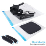 10Pack Travel Space Saver Bags (4 x S, 3 x L, 3 xL), Reusable KFYM Vacuum Travel Storage Bag, Saves 75% of Storage Space, Roll-U
