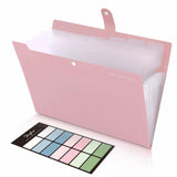 SKYDUE 8 Pockets Expanding File Folders, Accordion Folders, Portable Paper Bill Receipt Organizer, Letter Size, Home College Sch