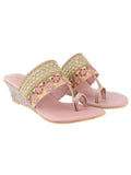 Shoetopia Girls Hm-118 Pink Wedge Sandal - 7 Uk (Girls-Hm-118-Pink),Pink,7,B0CQK4FNTF