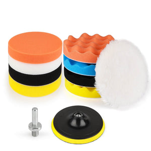 Kshineni Car Buffer Pads 6 Inch Buffing Polishing Pads, 11 Pcs Drill Buffing Kit, Auto Polisher Pads Car Foam Drill for Automoti