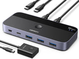 UGREEN USBC Switch 2 Computers Share 4 USB 3.2 Ports, 10Gbps Switcher Selector for PC Laptop Keyboard Mouse, Sharing Switch Adap