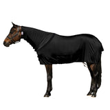 UltraFlex Horse Sleazy Slickers | Horse Protection Slinky | Dirt & Dust Defense | Full Zip Full Body (Faceless) | Black, Small