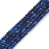 6mm Dyed Blue Kyanite Faceted Rondelle Loose Beads Jewelry Making DIY Bead 16 Inch