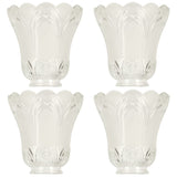 Clear & Frosted Ceiling Fans Light Covers Glass Shade, Transitional Style Replacement Glass Shade with Standard 2-1/8 Fitter Siz
