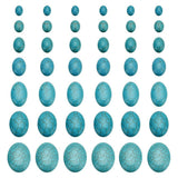 arricraft About 108 Pcs Synthetic Turquoise Cabochons, 7 Sizes Dyed Flat Back Oval Texture Gemstone Tiles Stone Cabochon Tile fo