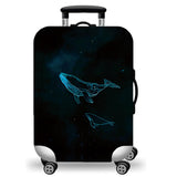 WUJIAONIAO Travel Luggage Cover Baggage Suitcase Cover Protector Skins 18-32 Inch (dolphin, S (for 18-20 inch luggage))