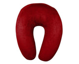 Kozdiko Orthopaedic Velvet Memory Foam Car U Shaped Red Travel Neck Rest Cushion Pillow 1 Pcs For Chevrolet Uva