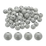 HARFINGTON 50pcs 20mm Light Gray Wood Beads 4.5mm Large Hole Round Wooden Loose Spacer Beads for Jewelry Making Necklace Bracele