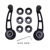 TAKPART Billet Aluminum 4-1/4 Window Crank Handle Kit Compatible for Hot Rod Chevy Ford Chrysler(Black)