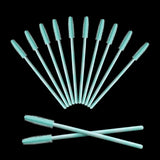 Mekupeu 50pcs Silicone Mascara Wand,Disposable Eyelash Brushes,Soft Lash Spoolie Brush For Eyelash Extensions (Mint green)