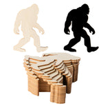 Bigfoot Sasquatch Shaped Wood Wall Art Unfinished Ornaments for Door Hanger Decor Halloween Christmas Wedding Birthday Party Tha