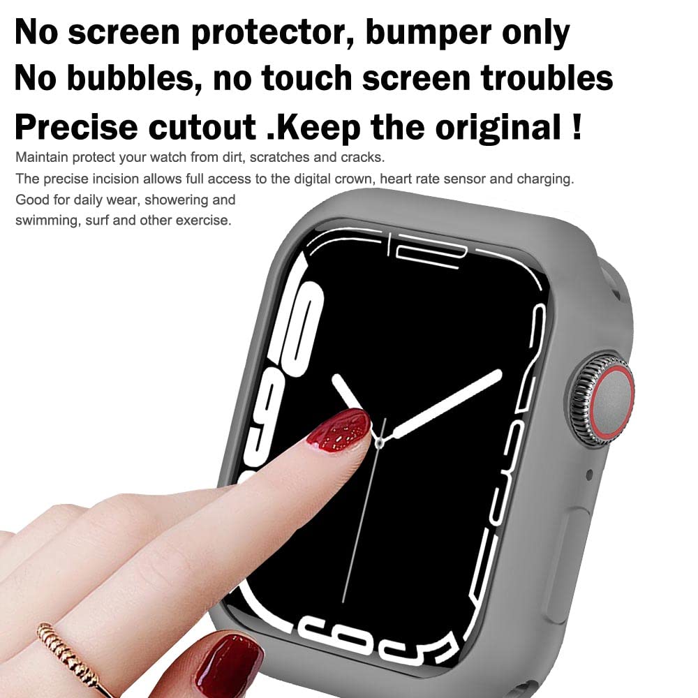 BOTOMALL Compatible with Apple Watch Bumper Case 40mm Series 6 5 4 SE Soft Flexible TPU Thin Lightweight Protective Cover for iW