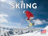 Ski Calendar 2026 Skiing Monthly Wall Calender 12 Month | American Made In The USA
