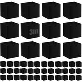 Zhehao 48 Pack Black Gift Boxes Small Cardboard Gift Boxes with Lids Bulk 3 x 3 x 3 Inch Square Kraft Paper Cube Box Assemble fo