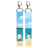 Isee 360 2 Pcs Beach Vacation Couple Lanyard Bag Tag With Swivel Lobster For Gift Luggage Bags Backpack Laptop Bags Travelers Co