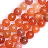 GEM-Inside 10mm Natural Orange Botswana Agate Stone Round Spacer Beads for Jewelry Making 15 - 38-40 Pieces