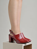 Shoetopia Croco Print Stylish Pointed Toe Cherry Pumps For Women & Girls-Eu35,Cherry,2,B0D76VJYJT