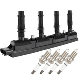 ECCPP UF669 1 ignition coils with 4 iridium Spark Plugs for Chevrolet 2011-2015 Cruze 1.4L, 2016 Cruze Limited 1.4L, 2012-2020 S