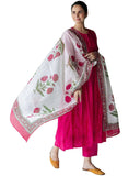 Gosriki Women'S Rayon Viscose Solid A-Line Kurta With Pant & Dupatta (Ishanya Pink-Gs_Xl_Pink_X-Large),Pink,,B0F6NHMYD2