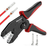 Newdeli Wire Crimping Tool for Solar Connectors - AWG 14 12 10 MC4 Crimping Tool Ratchet Wire Crimper for MC4 Connector Ratcheti