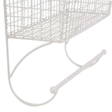 Large Antique White Farmhouse Towel Rack