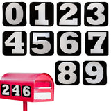 Spy Spot Mailbox Number Stickers White 3.5 x 3.5 (Number 0-9, Pack of 10) Reflective Mailbox Numbers for Outside, Vinyl, Waterpr
