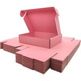 Lmuze Small Pink Shipping Boxes for Small Business Pack of 25-9x6x2 inches Cardboard Corrugated Mailer Boxes for Shipping Packag