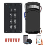 Smart Universal Ceiling Fan Wall Remote Control, 3 Speed, Light Dimmer,Dip Switch Compatible with Hampton Bay Hunter Wall Contro