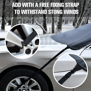 Sunny color Extra Large Windshield Cover for Ice and Snow, Upgraded Thicken Oxford Car Windshield Cover Best for Ice, Frost & Sn