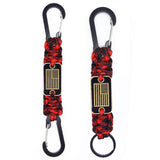 ZXKHYOR 2 Pcs Paracord Keychain with USA Flag, Paracord Carabiner Keychain Clip, Braided Lanyard Utility Ring Hook Outdoor Campi