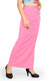 Shasmi Women Solid Saree Shapewear (Soft Shapewear) (S, Light Pink)