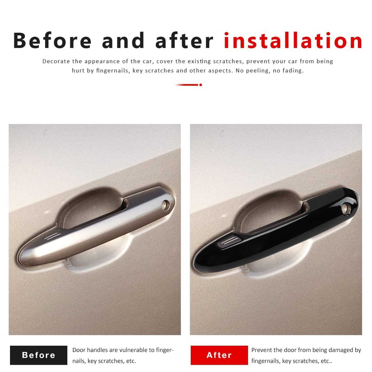 DLOVEG Car Door Handle Cover Compatible for 2019-2021 2022 2023 2024 Toyota Rav4 Accessories for Highlander 2023 2022 2021 2020