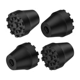 supregear 4-Pack Replacement Rubber Tips for Trekking Poles and Walking Sticks, Anti-Slip Shock-Absorbing Black Feet Caps, Unive